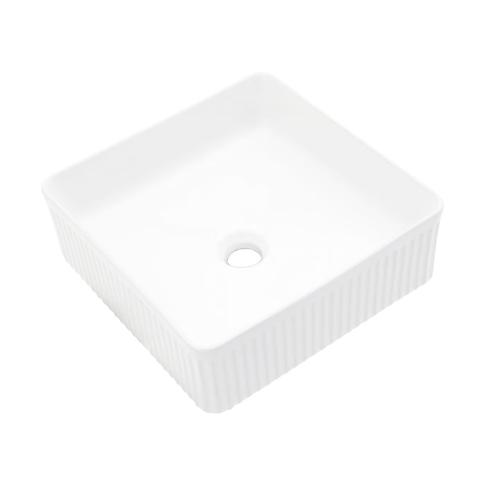 Modern Ceramic Rectangular Vessel Bathroom Sink