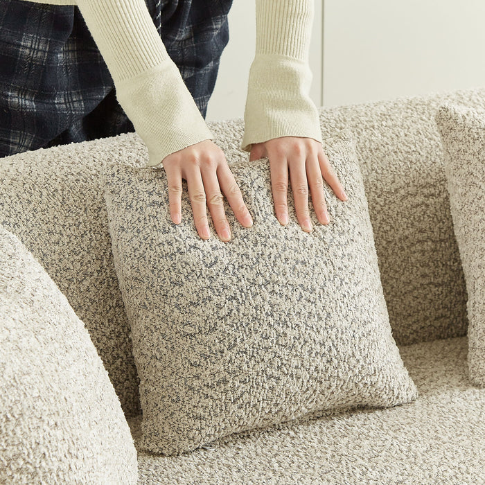 Curved Sectional Sofa With 6 Pillows