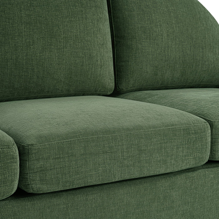 Modern 3 Seater Sofa With Curved Backrest