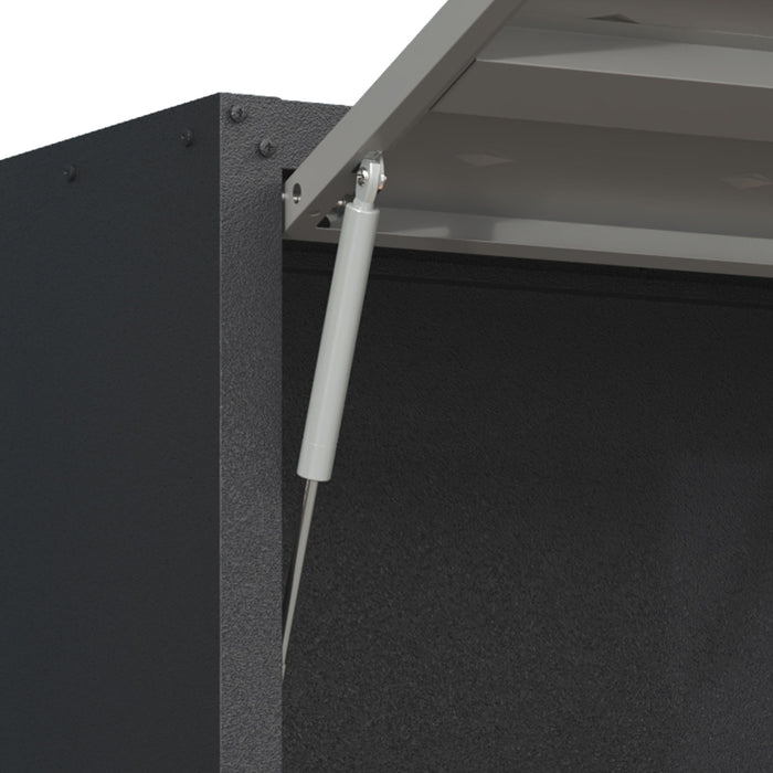 Heavy Duty Metal Wall Mounted Tool Storage Cabinet Steel Metal Garage Storage Cabinet - Black / Gray