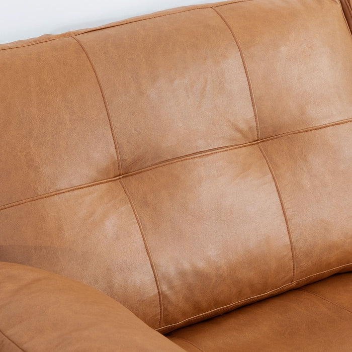 L - Shaped Modular 2 Seater Sofa With Movable Ottoman And High Density Sponge Cushions For Living Room