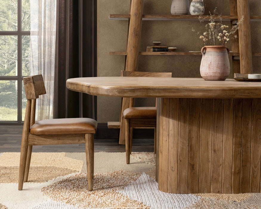 Alvaro - 65" Dining Table - Golden Wheat