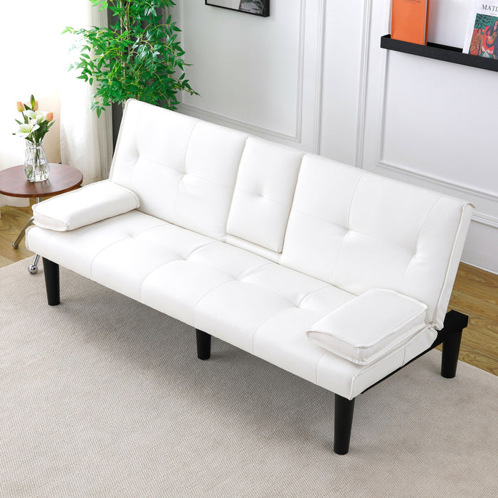 Sofa Bed With Foldable Design And Cup Holder