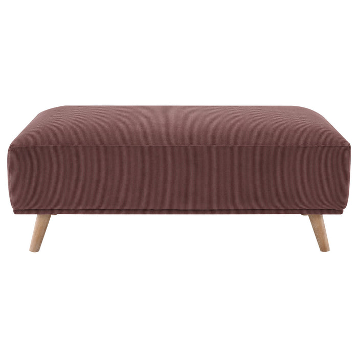 Amani - Upholstered Ottoman - Wine Red