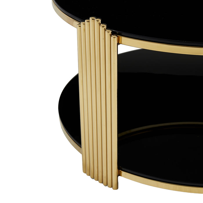 Round Table With Double Layer Storage