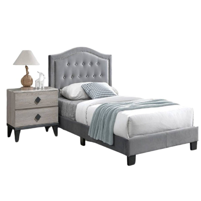 European Style Bed, Button Tufted Headboard