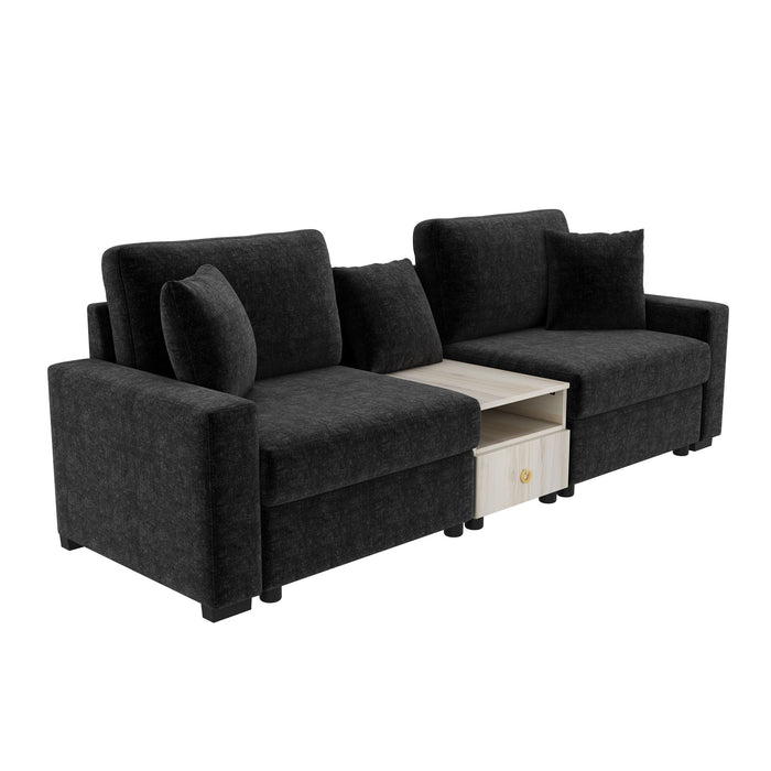 Modular Sofa Couch With Storage Armrest And Center Console