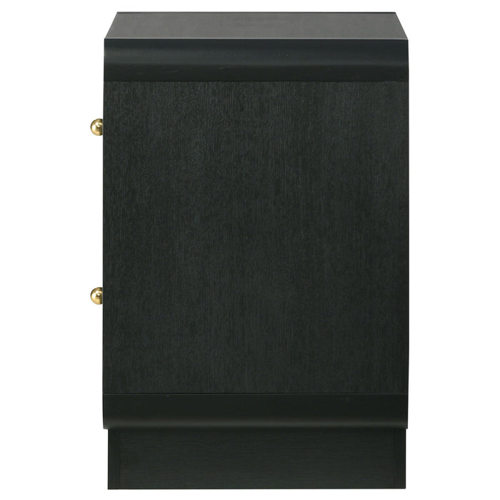 Burton - 2 Drawer Nightstand - Black