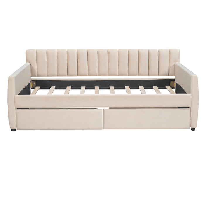 Upholstered Daybed With Slat Support