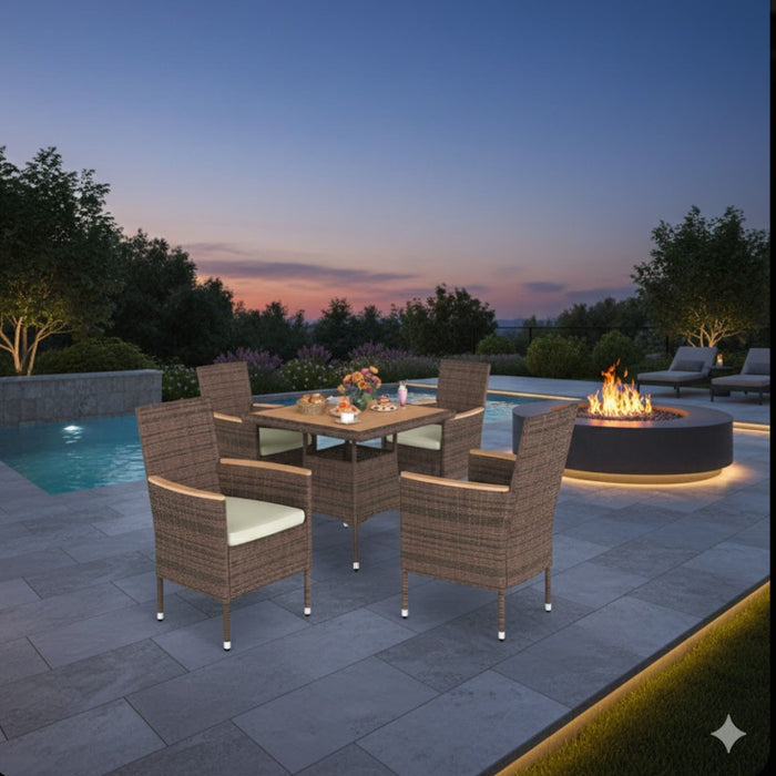 5 Piece Patio Dining Set With Table