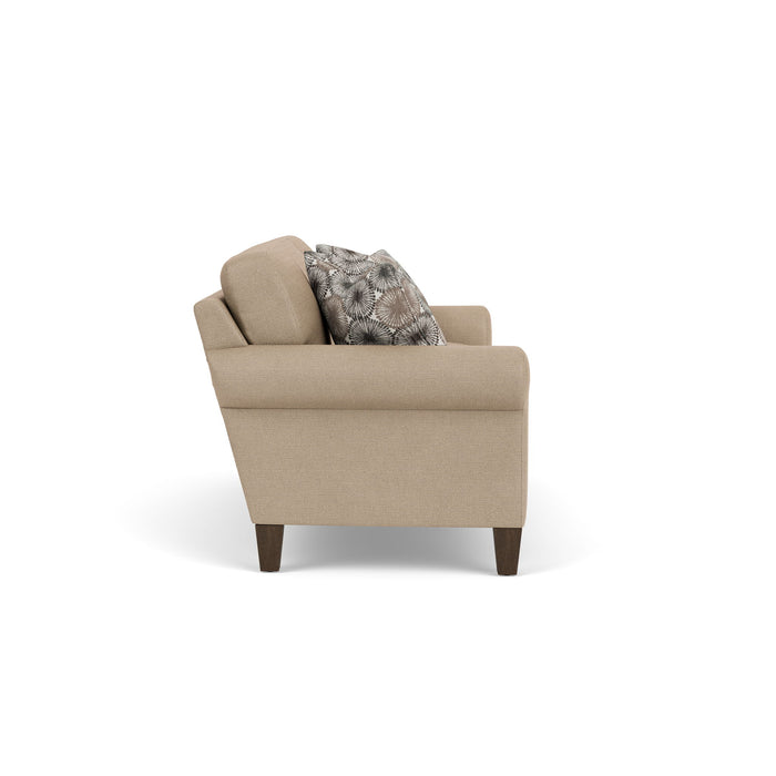 Moxy - Fabric Sofa, Curved Sock Arms