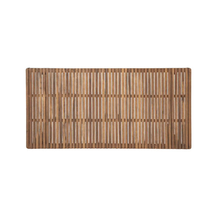 Outdoor Dining Table With Slatted Top, Ideal For Patio