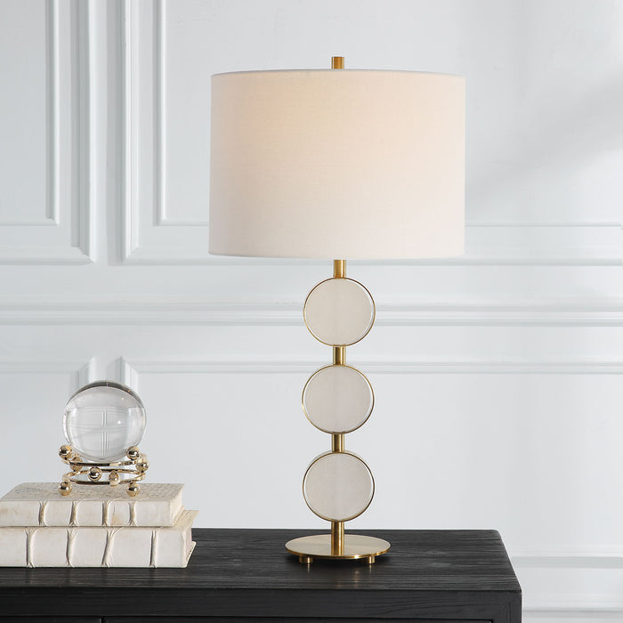 Three Rings - Contemporary Table Lamp - Beige