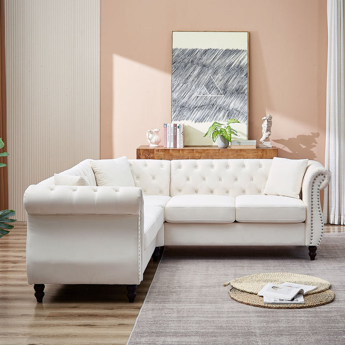 Streamline Modern L-Shaped Corner Sofa