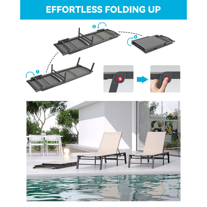 Chaise Lounge Outdoor (Set of 2)