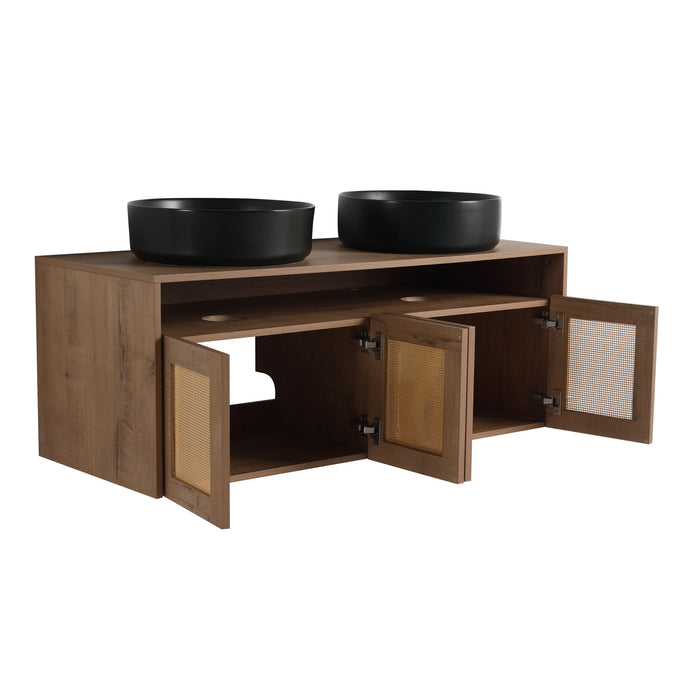 Bathroom Vanity & Art Sink, 2 Soft Close Doors, Float Mounting Design