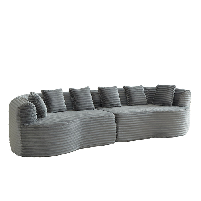 Sectional Sofa, Oversized 4 Seater With Deep Seat Design