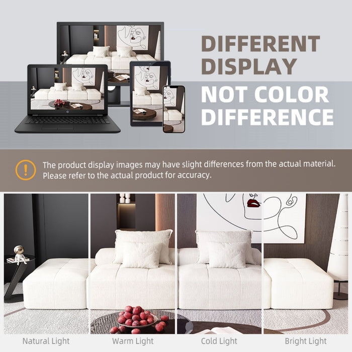 Modern Oversized Diy Combination Modular Sectional Sofa With Pillows