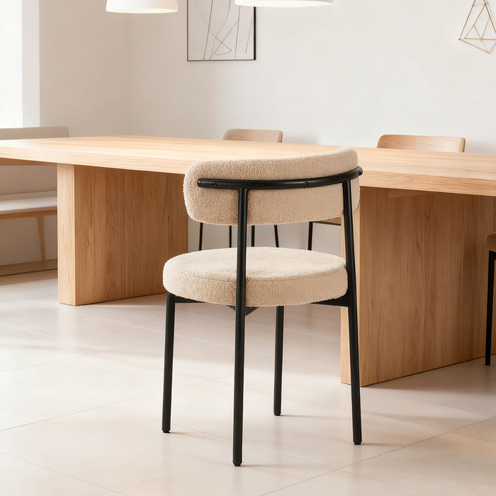 Medieval - Curved Back Kitchen Dining Chairs (Set of 4) - Beige