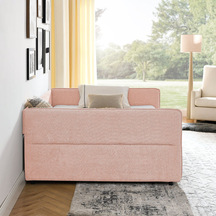 Upholstered Daybed & 2 Drawers