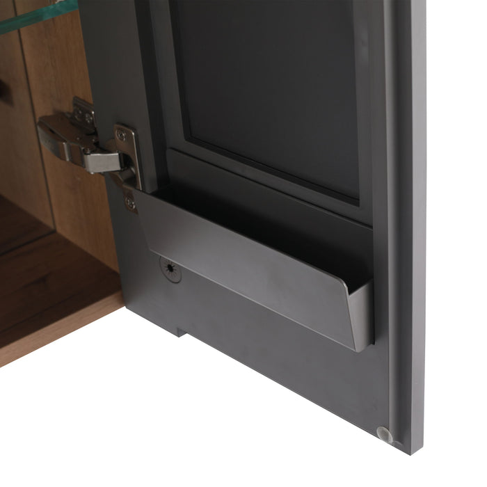 Wall Mounted Bathroom Cabinet With Adjustable Shelves, Storage For Vanity - Imitative Oak