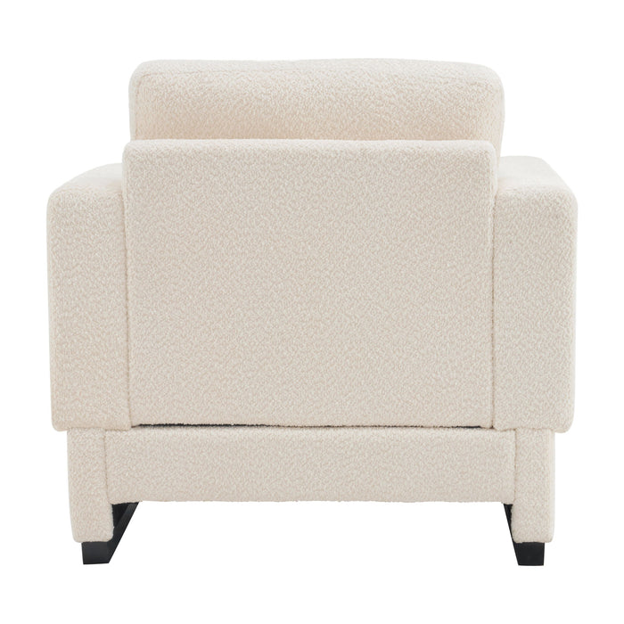 Upholstered Accent Armchair With Square Arm