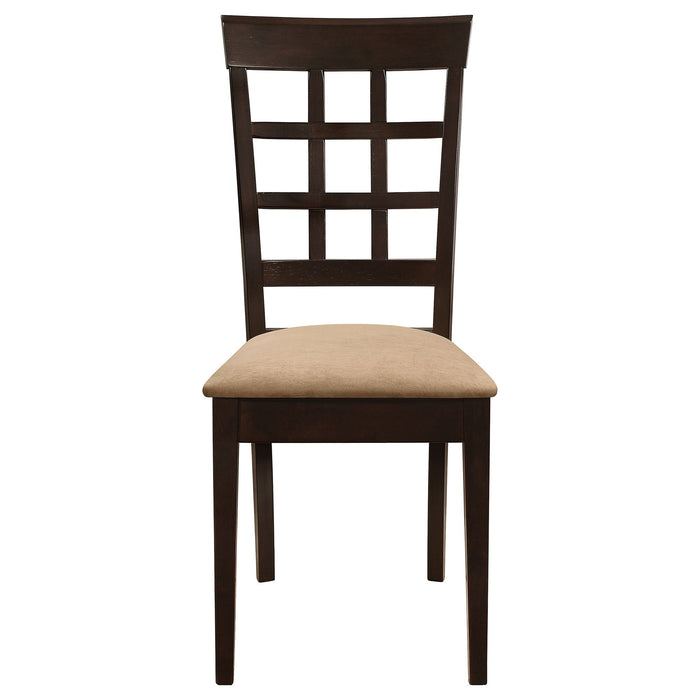 Henin - 5 Piece Dining Set With Lattice Back Chairs - Cappuccino