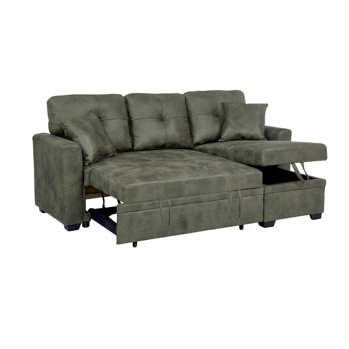 Sectional Sofa With Pull Out Bed, Reversible Chaise