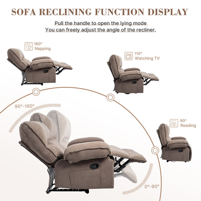 Oversized Manual Recliner Chair Sofa For Living Room