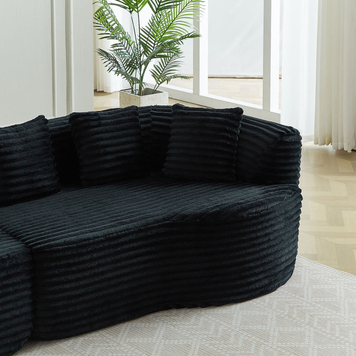 Sectional Sofa, Oversized 4 Seater With Deep Seat Design