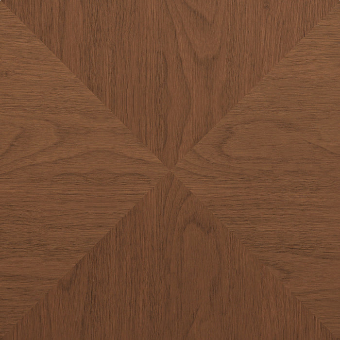 Drum Shaped Coffee Table With Hidden Storage Drawer, Low Profile For Living Room - Walnut
