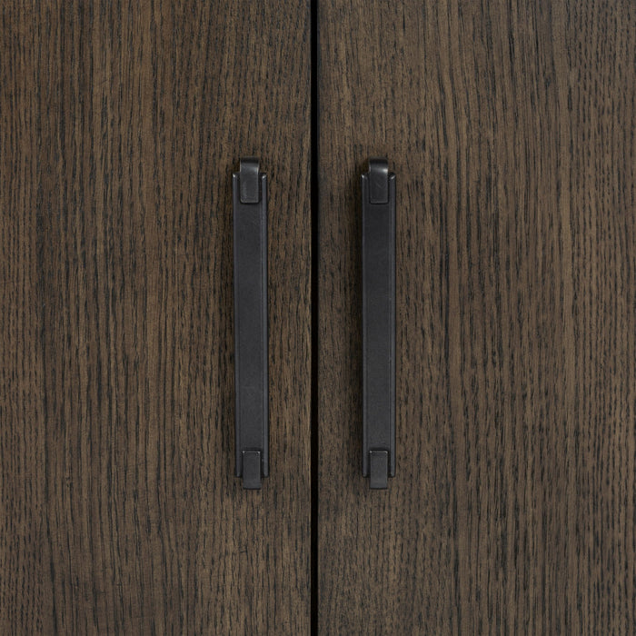 Side Server With Glass Inlay - Dark Oak