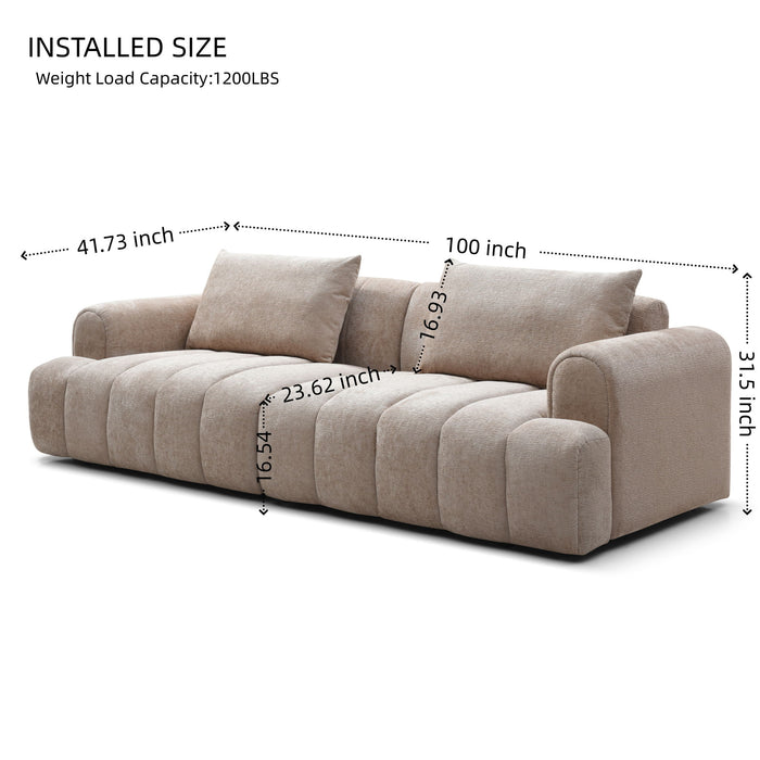 4 Seater Sectional Sofa For Living Room Spaces - Camel