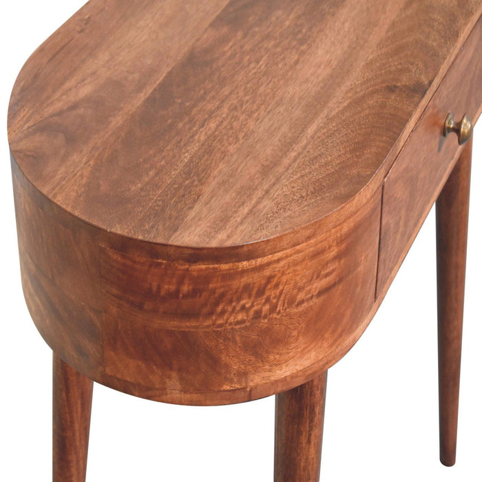 Rounded Wood Table