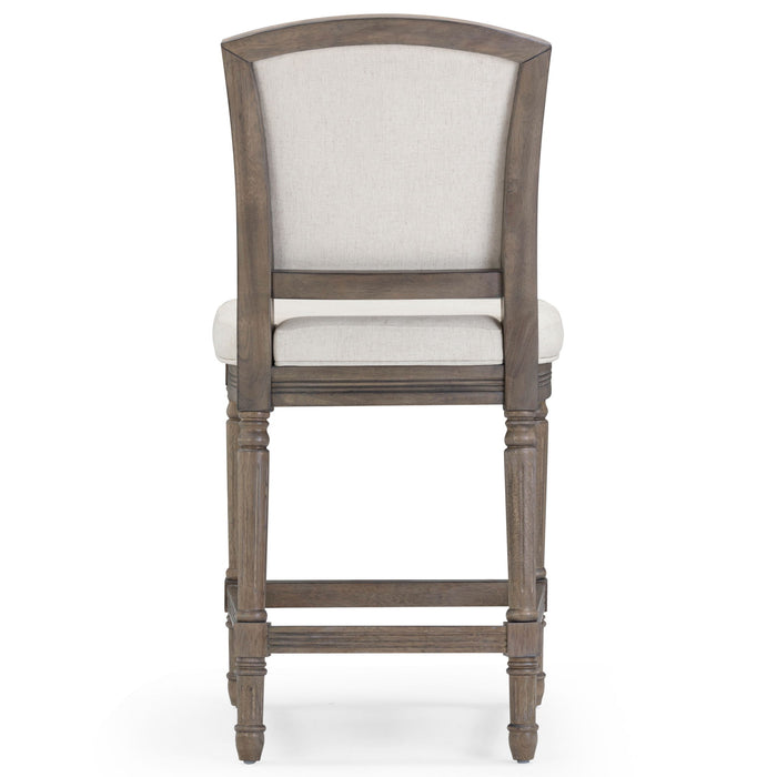 Stool With Upholstered Seat And Back
