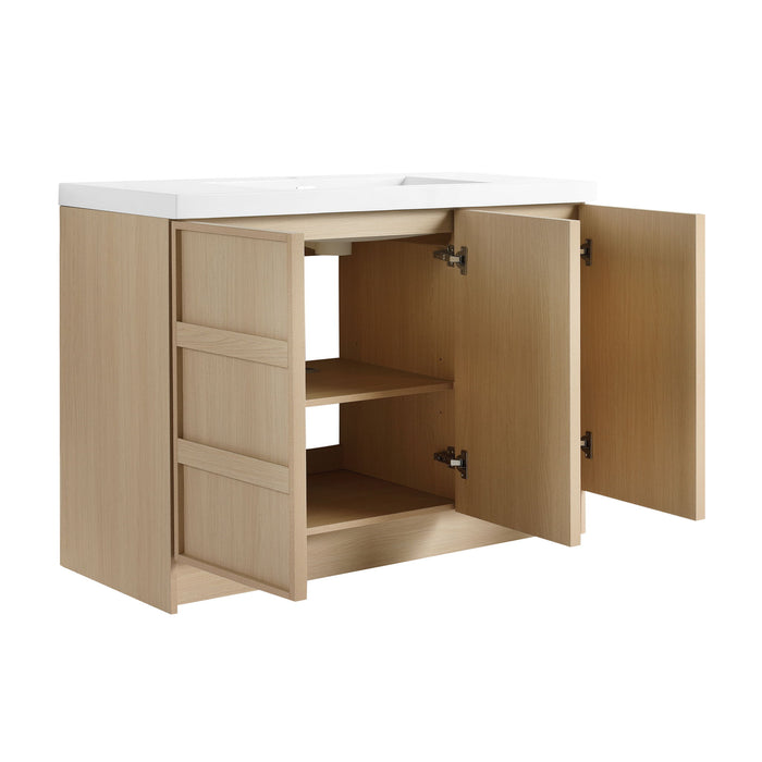 Freestanding Bathroom Vanity With Sink & 2 Soft Close Cabinet Doors