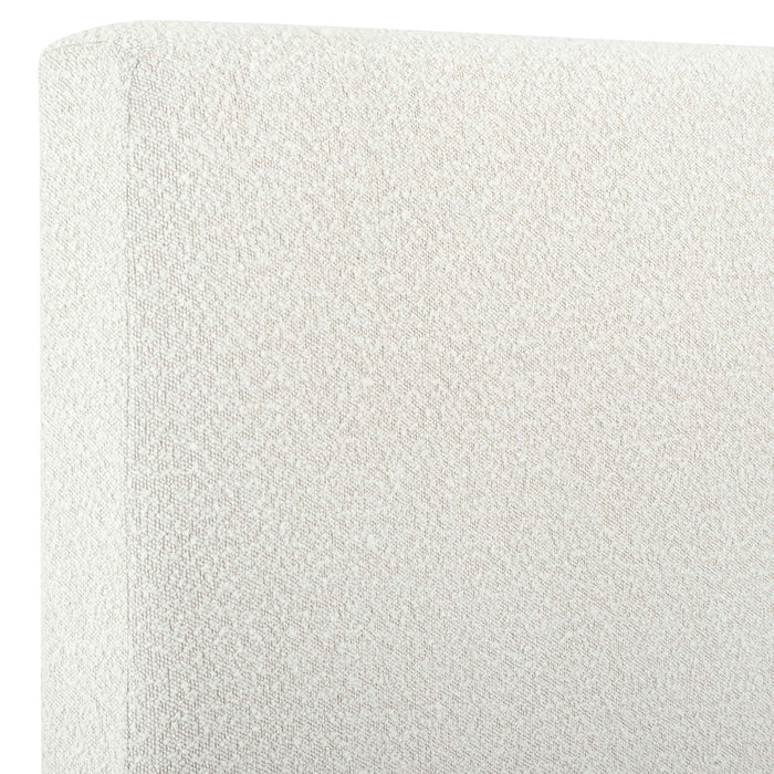 Boucle Upholstered Platform Bed