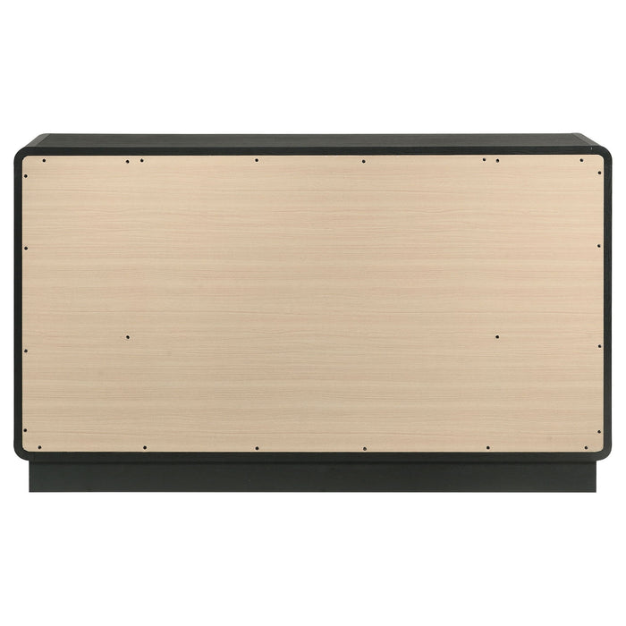Burton - 6 Drawer Dresser Cabinet - Black