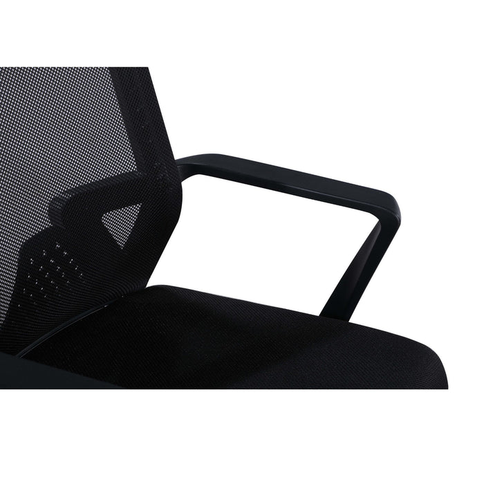 Ergonomic Height Adjustable Office Chair With Armrest - Black
