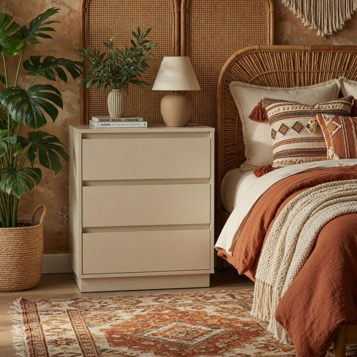 3 Drawer Nightstand, Bedroom Side Table