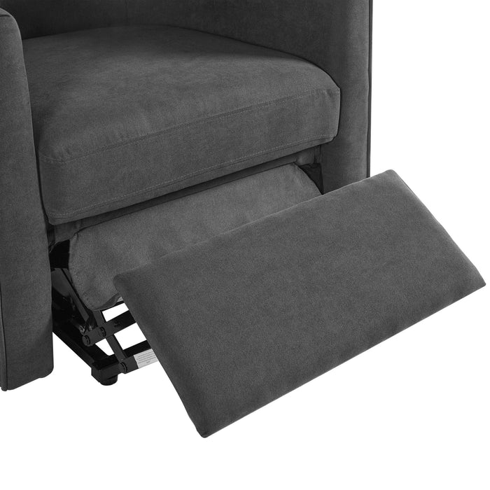 Power Lift Recliner Barrel Shape Reclining Chair With Footrest And Side Pocket