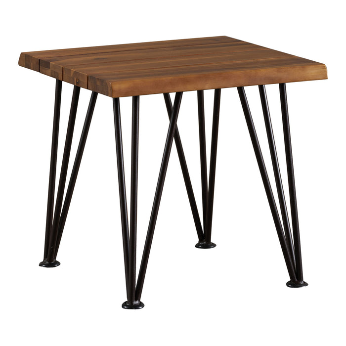 Zenith - Outdoor Industrial Accent Table (Set of 2) - Teak