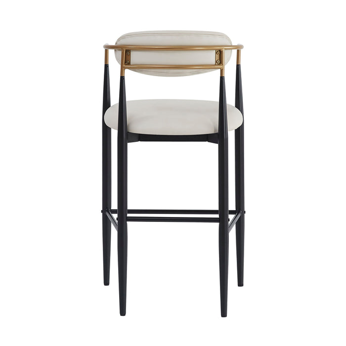 Upholstered Barstools With Back For Kitchen (Set of 2)
