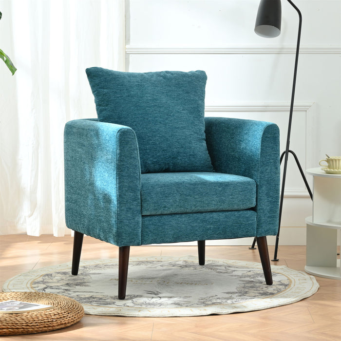 Modern Accent Upholstered Armchair With Pillow