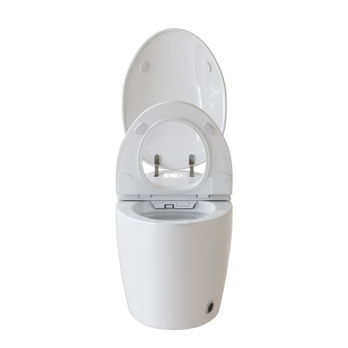 Unique Smart Toile With Built In Bidet, Auto Open / Close Seat, Foot Sensor, LED Display, Night Light, Warm Water & Dryer Ceramic