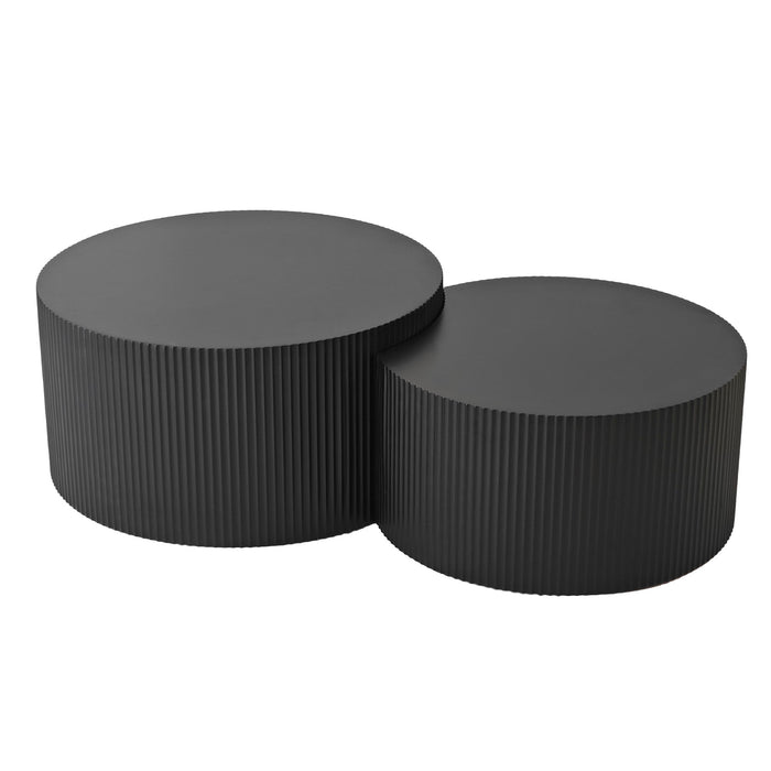 Wave Stripe Nesting Coffee Table (Set of 2)