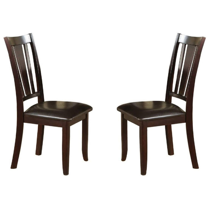 7 Piece Set, Dining Table With Butterfly Leaf And 6 Side Chairs - Espresso