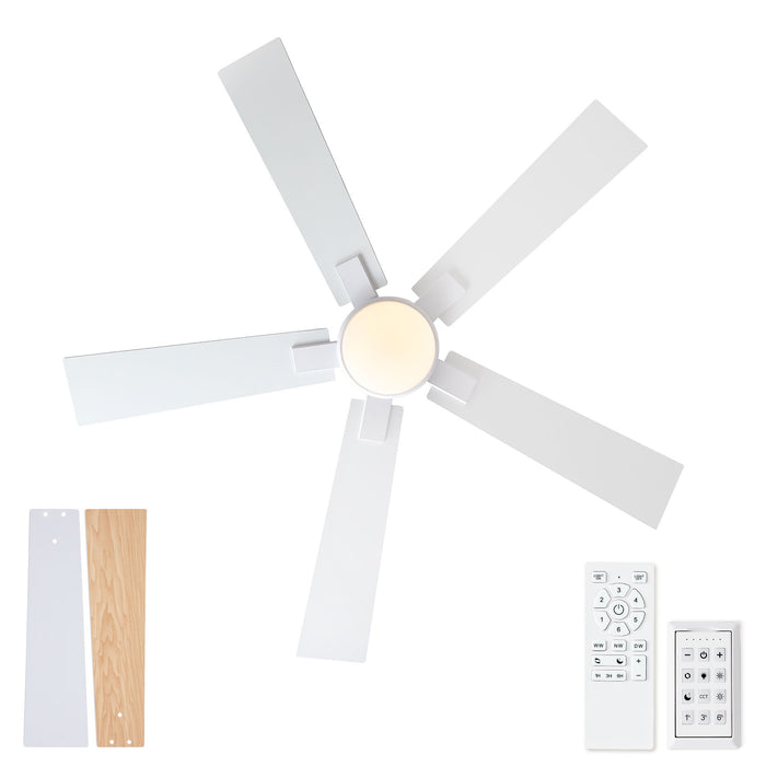 Reversible Motor Integrated LED Dimmable Ceiling Fan With Light
