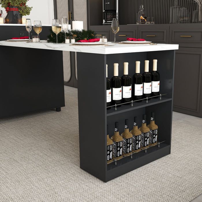 Expandable Kitchen Island With Power Outlet