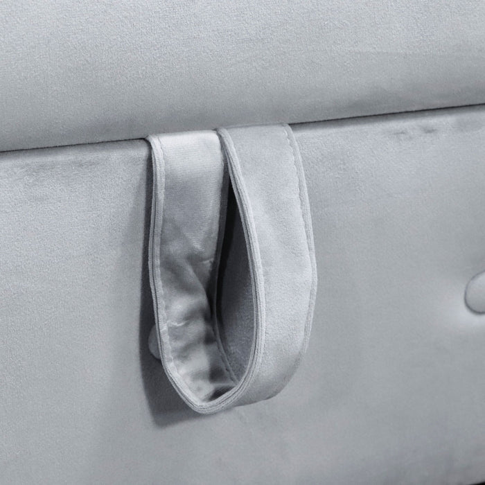 Chaise Lounge Indoor, Velvet Lounge Chair For Bedroom With Storage & Pillow, Modern Upholstered Rolled Arm Chase Lounge For Sleeping With Nailhead Trim For Living Room Bedroom Office